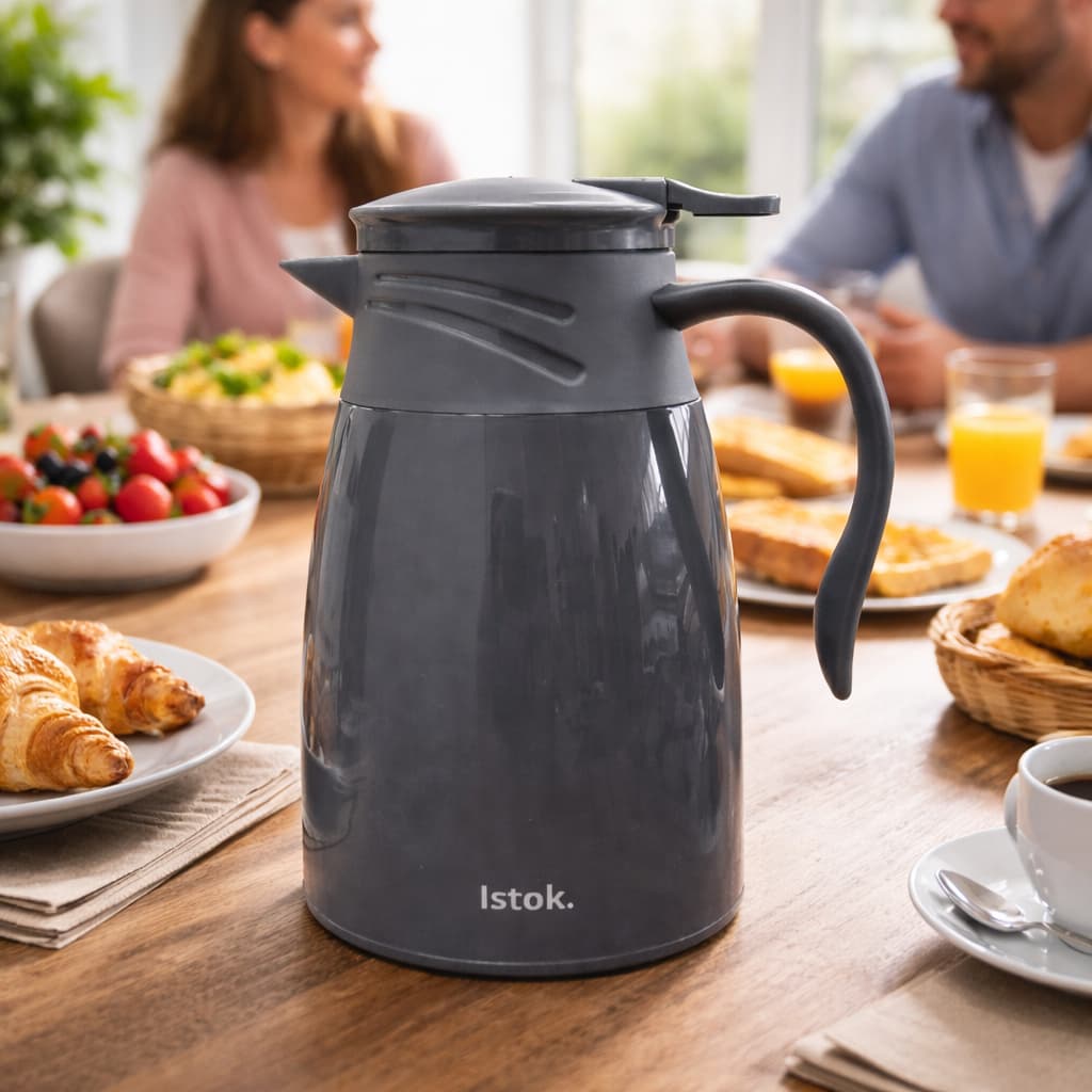 Garrafa Térmica Roma 1 Litro Sortida | Conserva Café Quente por Horas | Tampa Segura | Ideal para Casa, Escritório e Caf