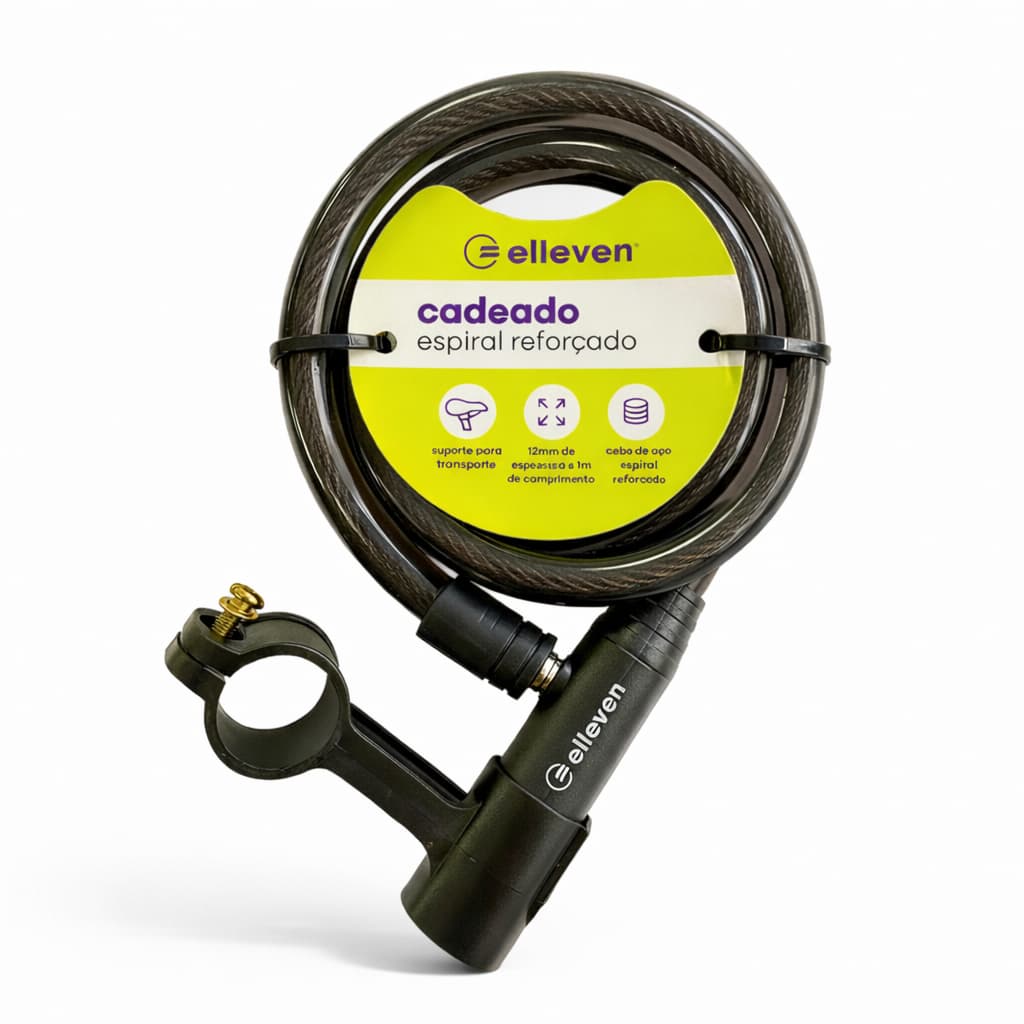 Cadeado Elleven 1x12mm Com Chaves Segurança Bicicleta Moto Proteção Anti Furto