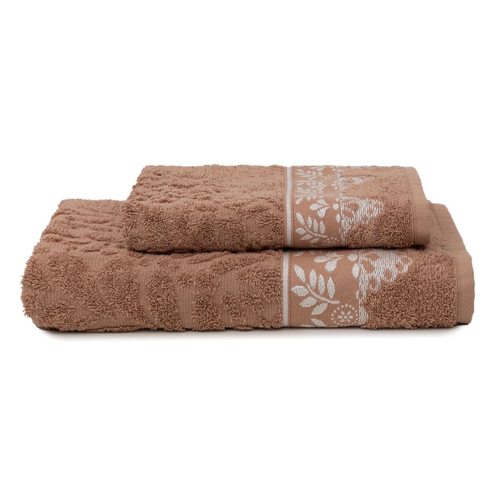 Jogo de Toalhas/Kit 2 Peças (1 Banho + 1 Rosto) 100% Algodão Superluxo Celine Grossa Premium