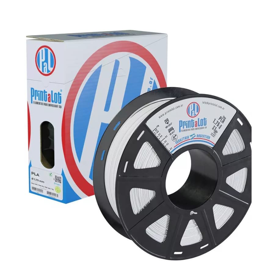 Filamento Pla Branco 1kg 1,75mm Printalot Para Impressora 3d