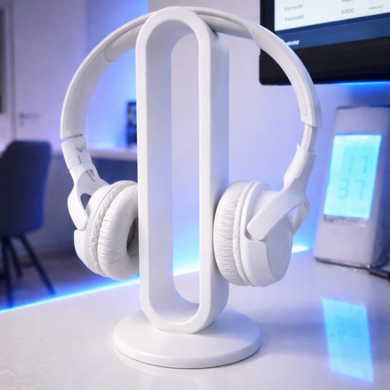 Suporte para Headset Gamer 23cm – Ideal para Setup RGB, Organizador de Mesa Moderno e Estiloso