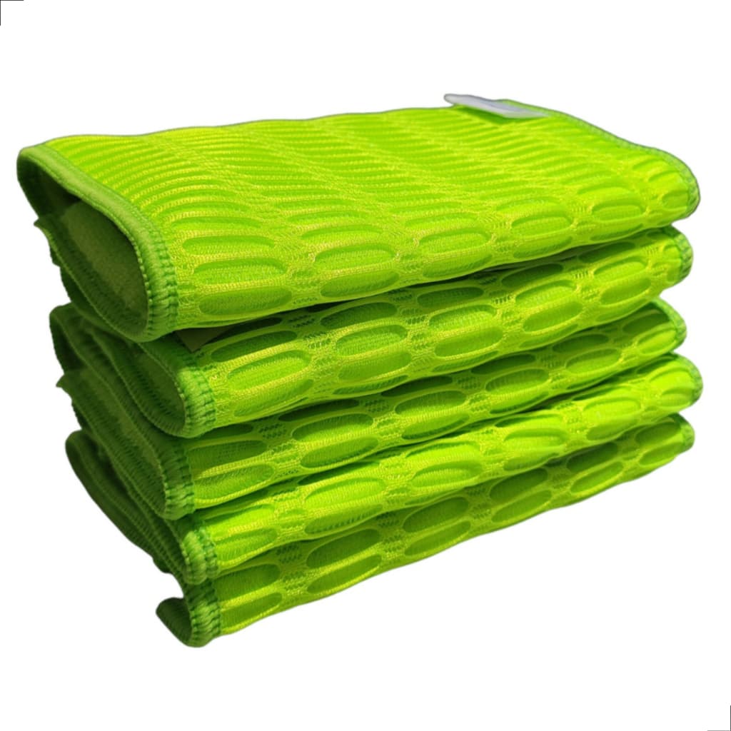 Kit 2 Unid Pano de Limpeza Multiuso Dupla Face 2em1 Esfrega e Seca Box Banheiro, Moveis, Veiculos 17x23 Verde - Flytex