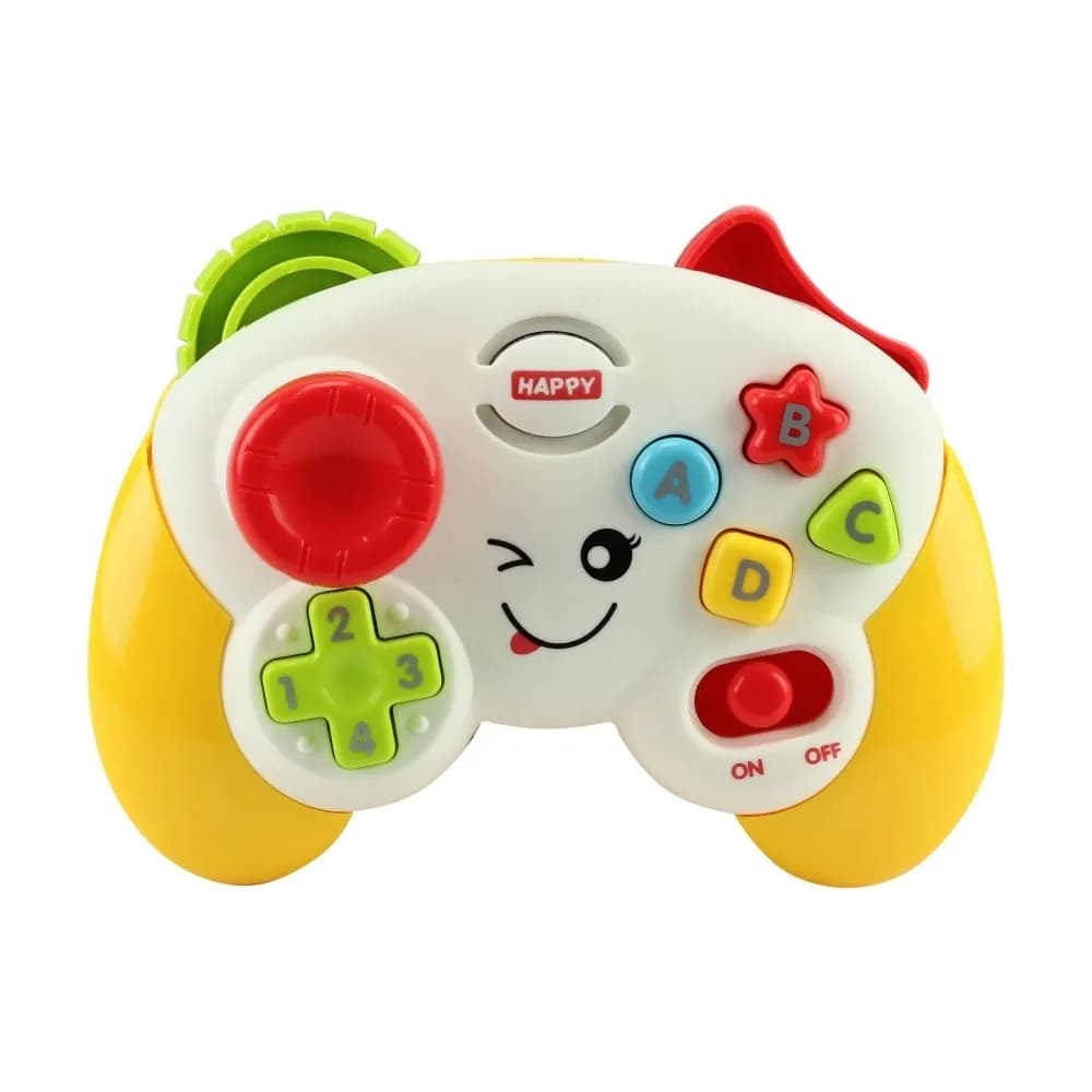 Brinquedo Controle de Atividades com Som Amarelo musical bebê - BBR Toys