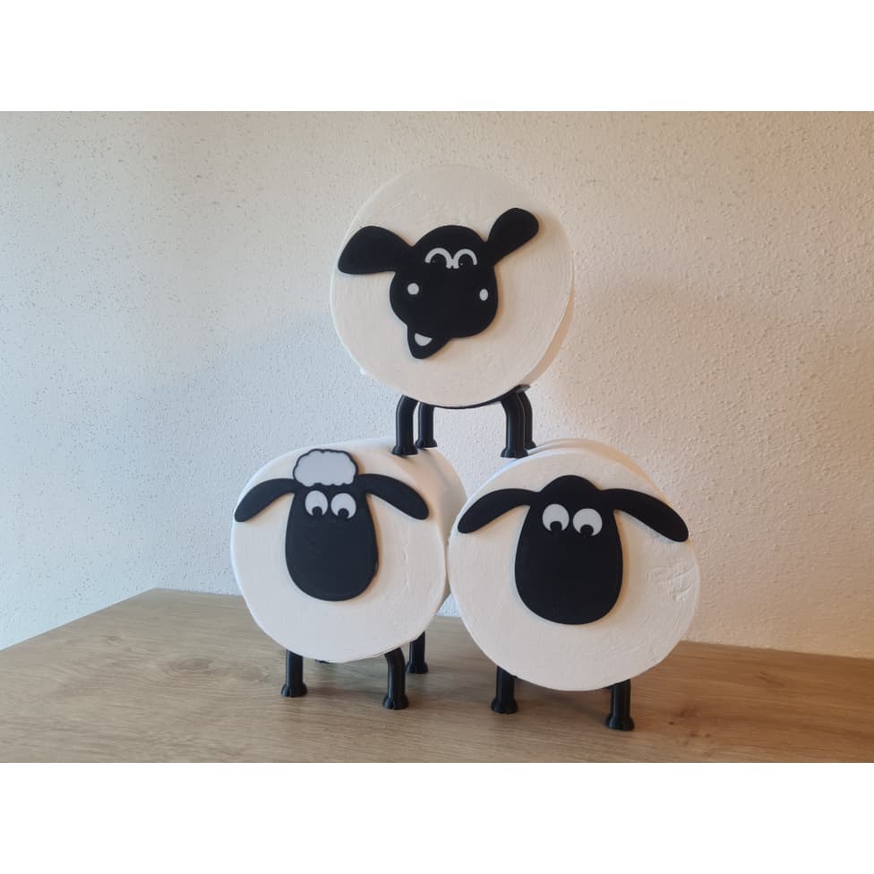 Suporte de Papel Higiênico Shaun Ovelha Carneiro Decoração de Banheiro