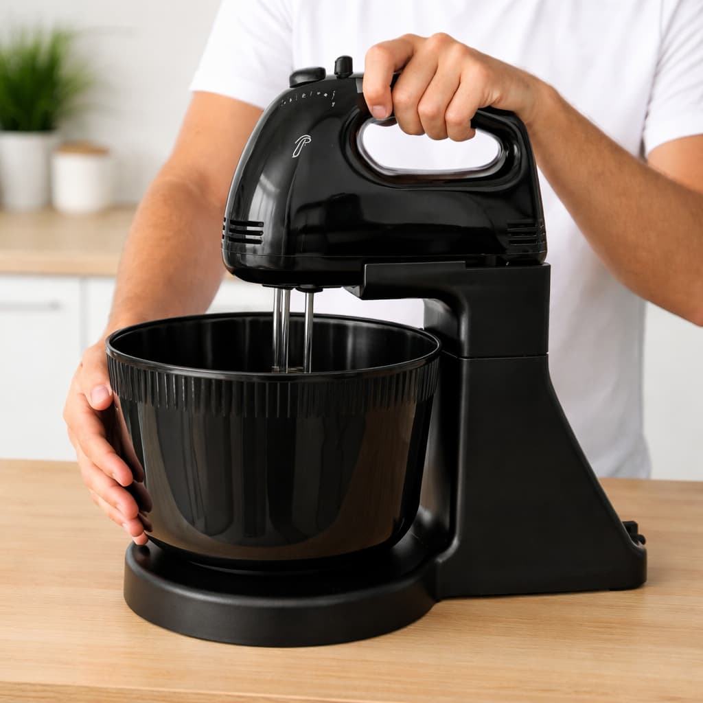 Batedeira Elétrica 2L 250W 7 Velocidades com Tigela | Batedeira Compacta para Massas e Cremes 220V