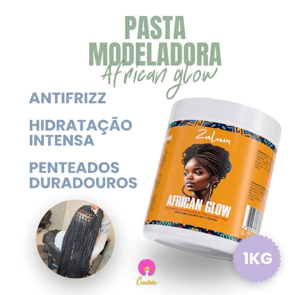 CERA MODELADORA AFRICAN GLOW 1KG USO PROFISSIONAL