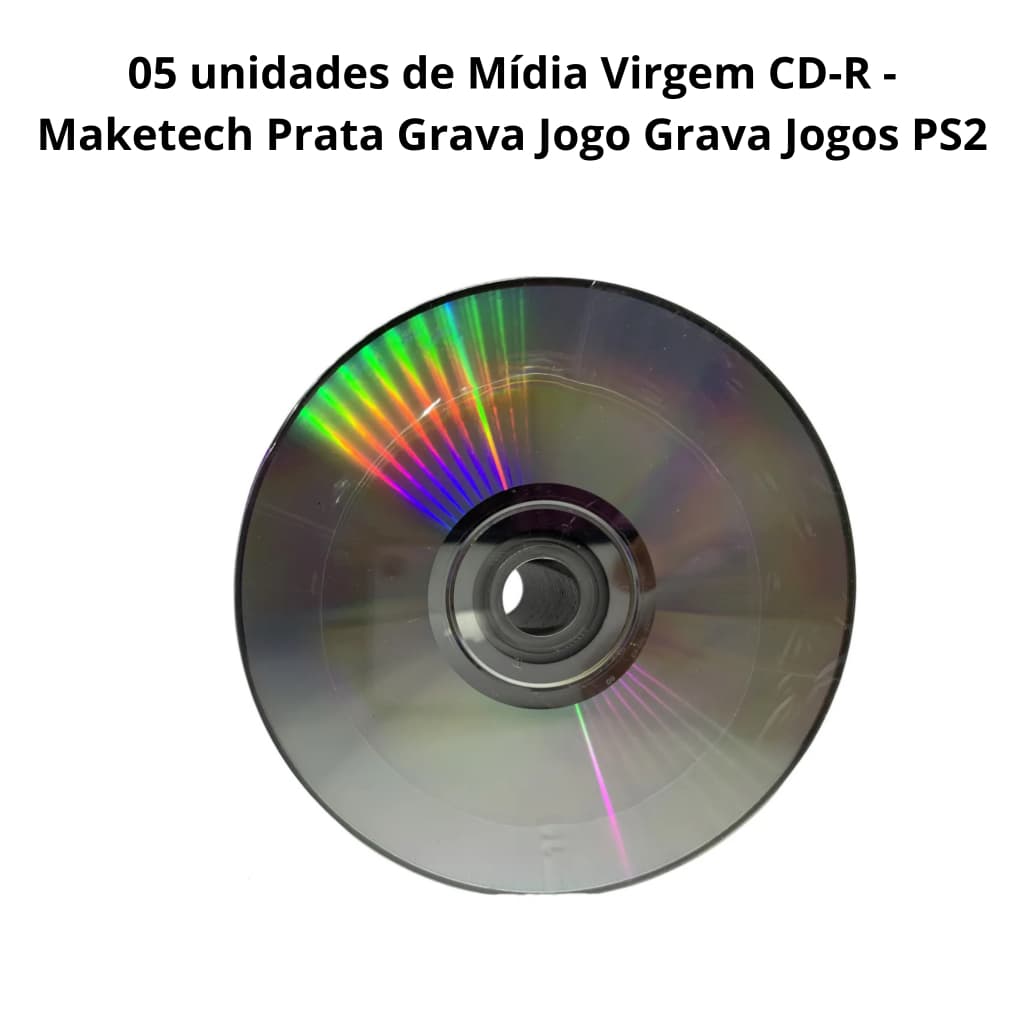 Disco Virgem Cd-r Maketech Prata De 52x Por Kit Com 5 Unidades