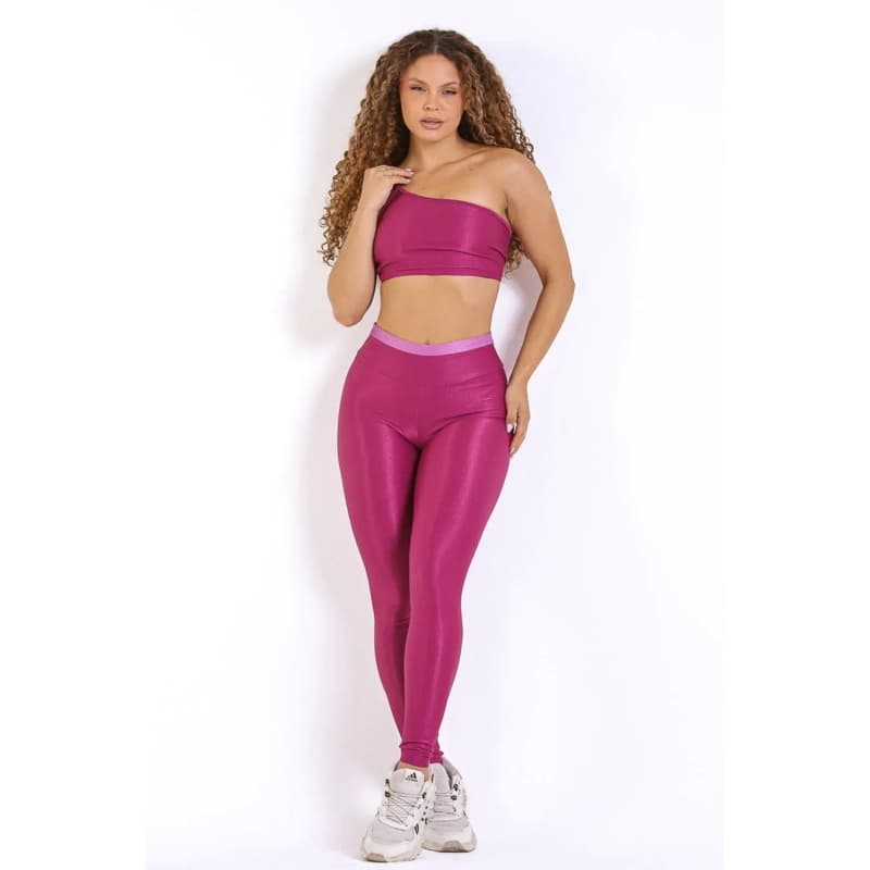 Conjunto Fitness Feminino Canelado Academia | Alta Compressão | Não Transparente | Moda Fitness