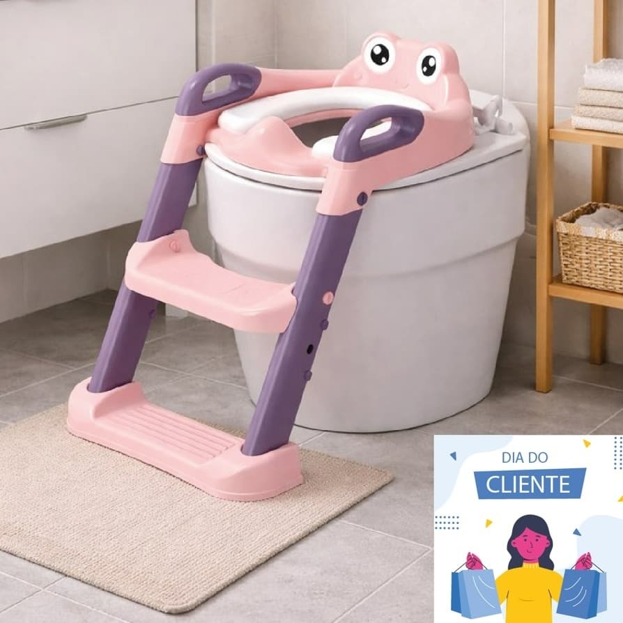 Assento Redutor Infantil Para Vaso Sanitário Criança Banheiro - Rosa