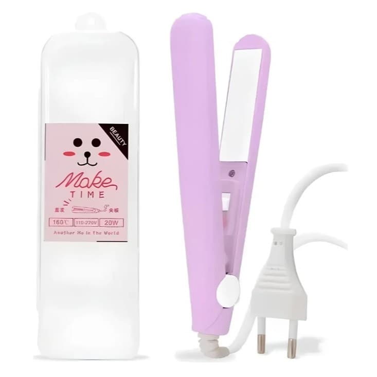 Mini Chapinha de Cabelo Portátil Prancha Alisadora Bivolt Com Case - Bivolt