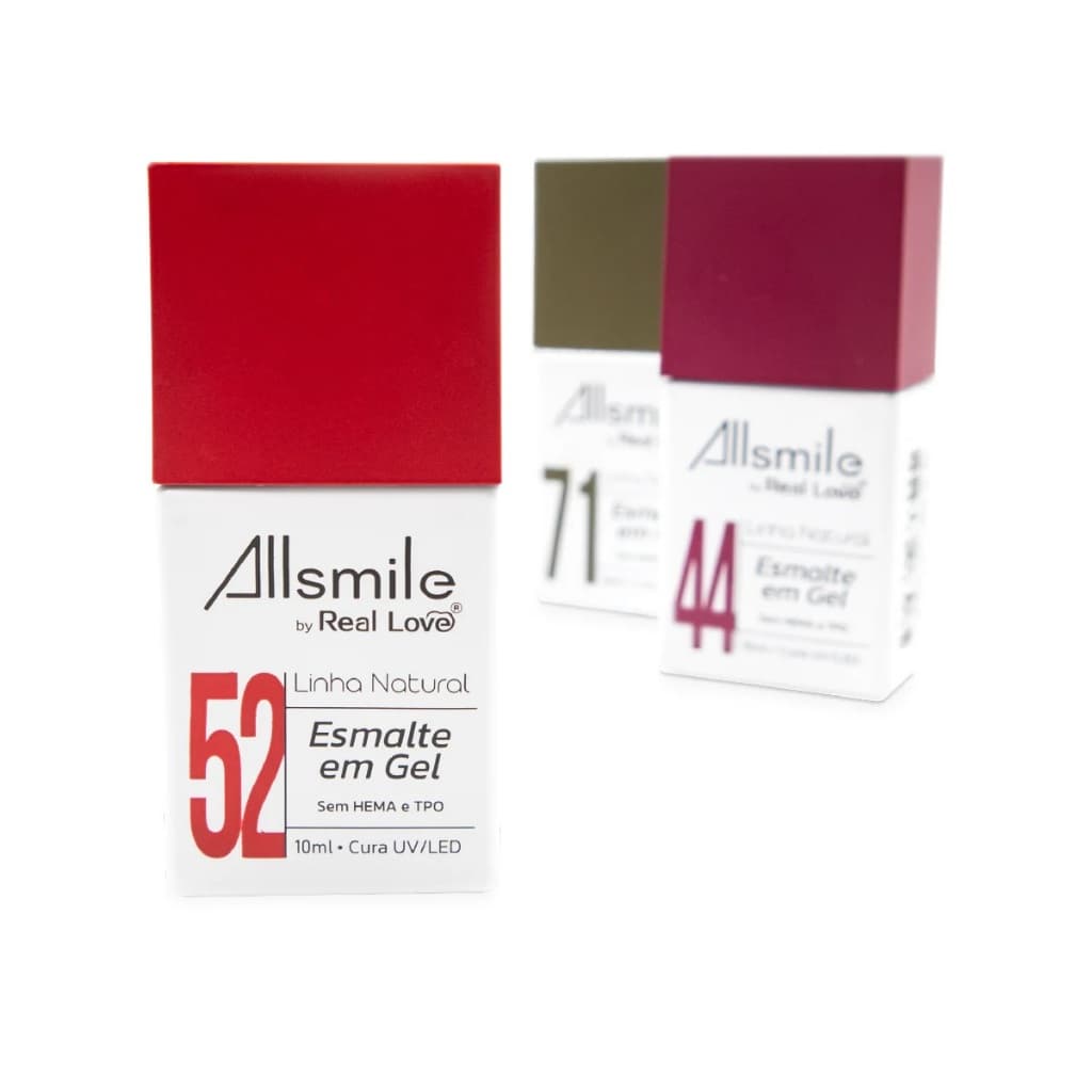 Esmalte em Gel 10ml - Linha Natural - Livre de TPO e Hema - Allsmile by Real Love