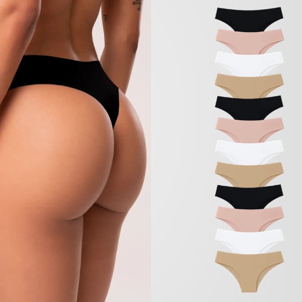 Kit Calcinhas Fio Corte a Laser Invisível e Confortável