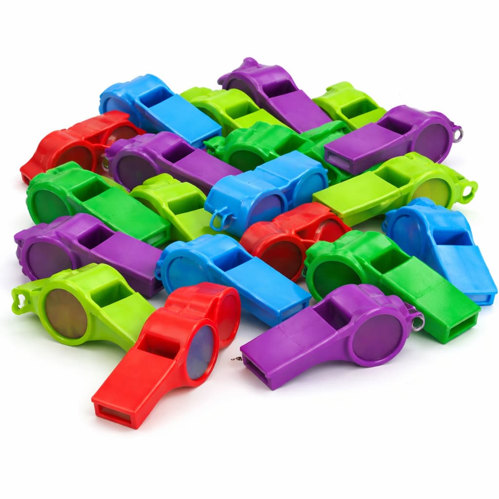 Kit 25/50/100 Apito juiz Brinquedo Infantil P/ Lembrancinha Aniversario Prenda Colorido Envios Full