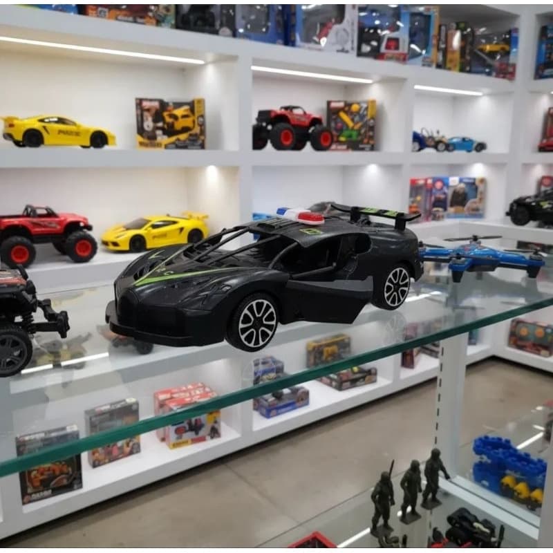 Carrinho Controle  Remoto Drift e Polícia Brinquedo Infantil A Pilha AA