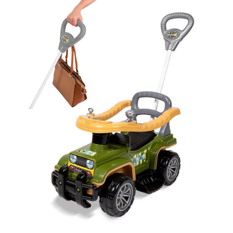 Carrinho Passeio Infantil Empurrador Ajustavel Design Moderno Cor Militar