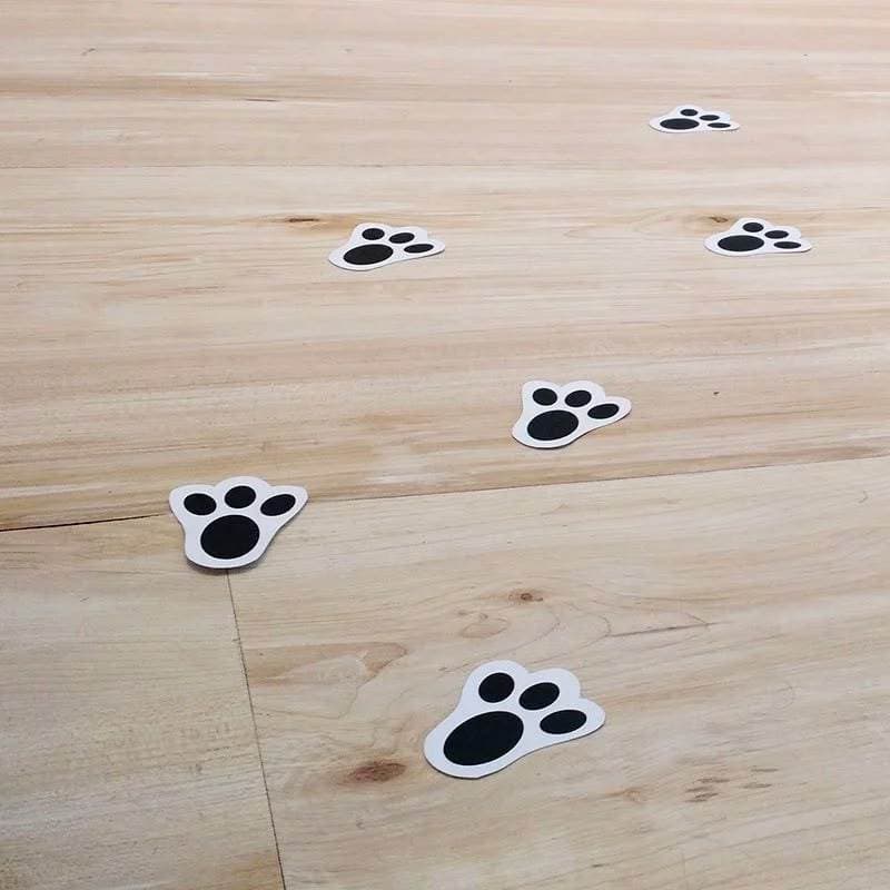 100 PATINHAS - PEGADAS DE COELHO ADESIVAS DE PÁSCOA PARA VIDRO, PISO, BRINCADEIRAS