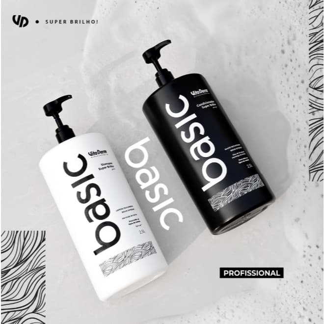 Kit Shampoo + Condicionador Basic Vita Derm 2,5L • Hidratação e Brilho Profissional