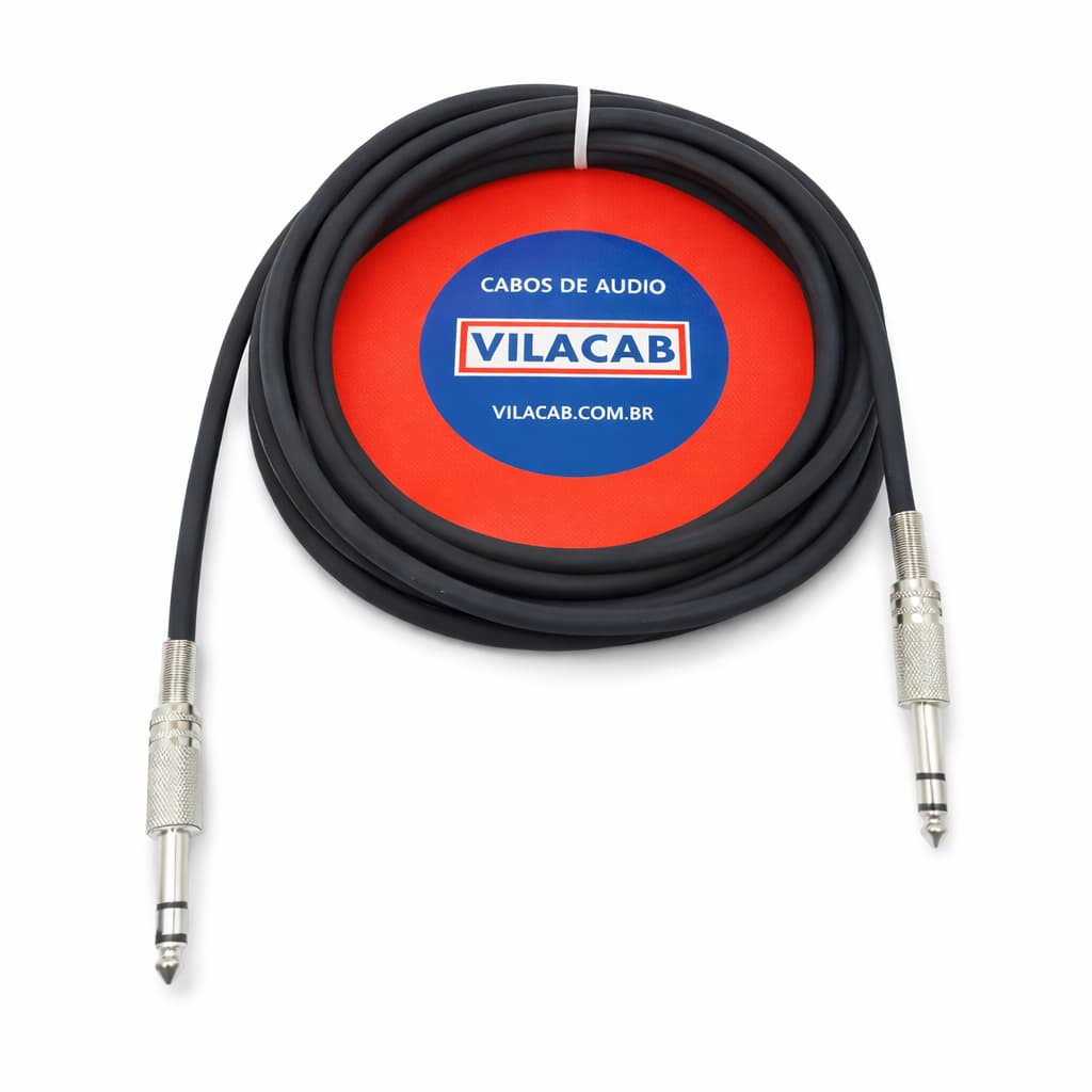 Cabo P10 P10 Stereo Balanceado 10 Metros Trs Equipamentos de áudio Som Profissional Insert Teclado