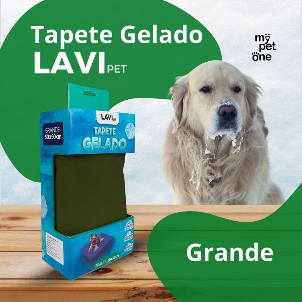 Tapete Gelado Grande Lavi Pet 90x50 para Cães - Verde Oliva