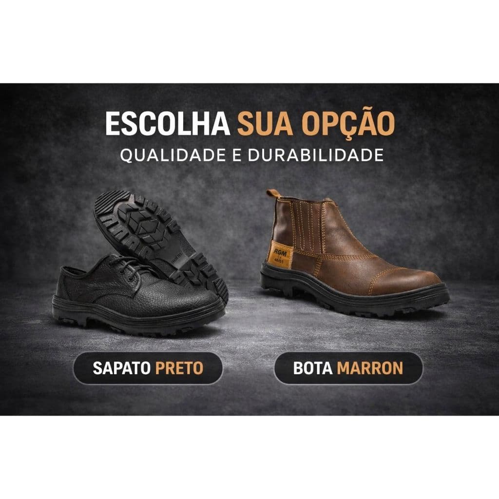 Bota De Couro Legitimo Com CA + Brinde Bota De Couro Com Cadarço CA Leve Macia Envio Super Rapido