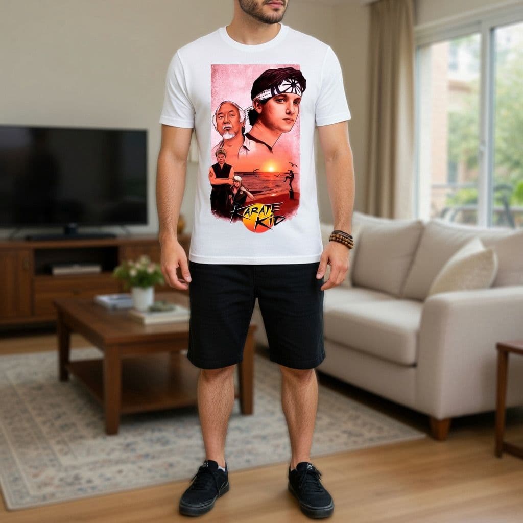 Camiseta Cobra Kai Karatê Artes Marciais Myagi Camisa Regata Blusa de Moleton Roupa Masculina