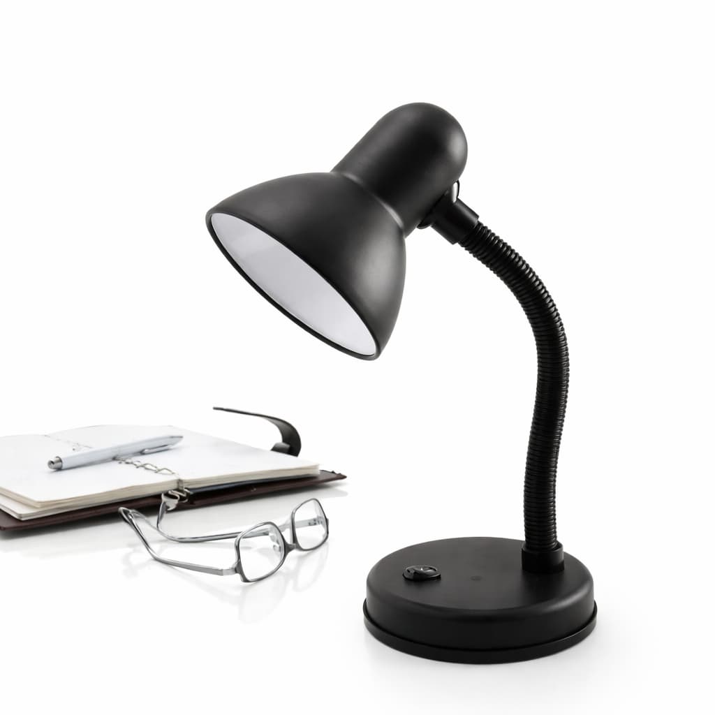Luminária de Mesa Viking com Cúpula e Estrutura Preta LM406 – Luminatti