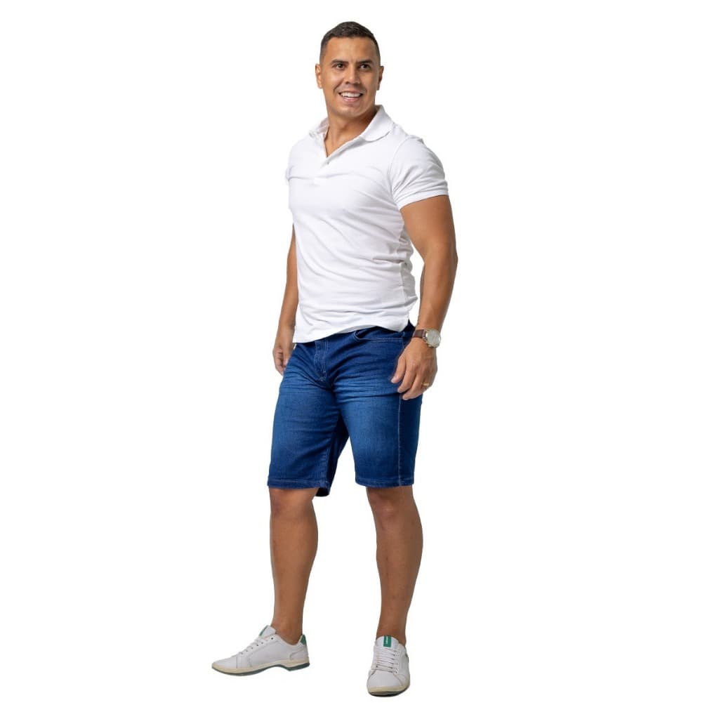 Bermuda Jeans Masculina com Elastano, Conforto Premium e Visual Moderno | Lions Jeans