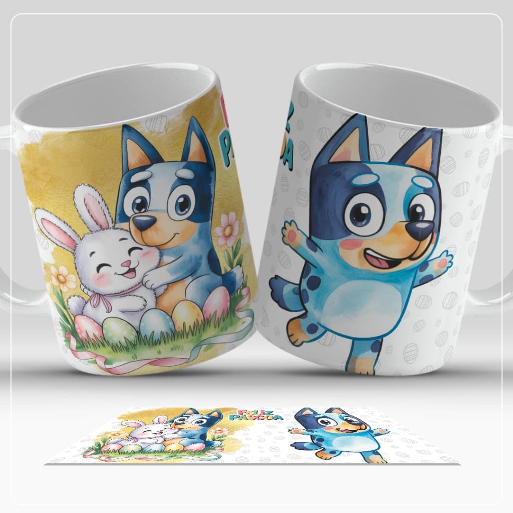 Caneca de Páscoa Porcelana 325ml Presente