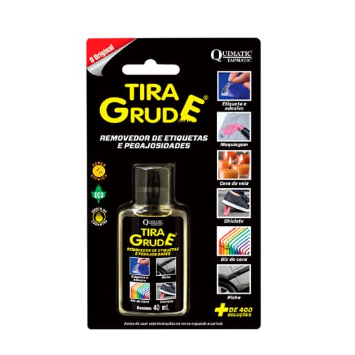 Tira Grude Quimatic/Tapmatic Removedor de Cola, Etiquetas e Adesivos Limpa Resíduos 1 Unidade