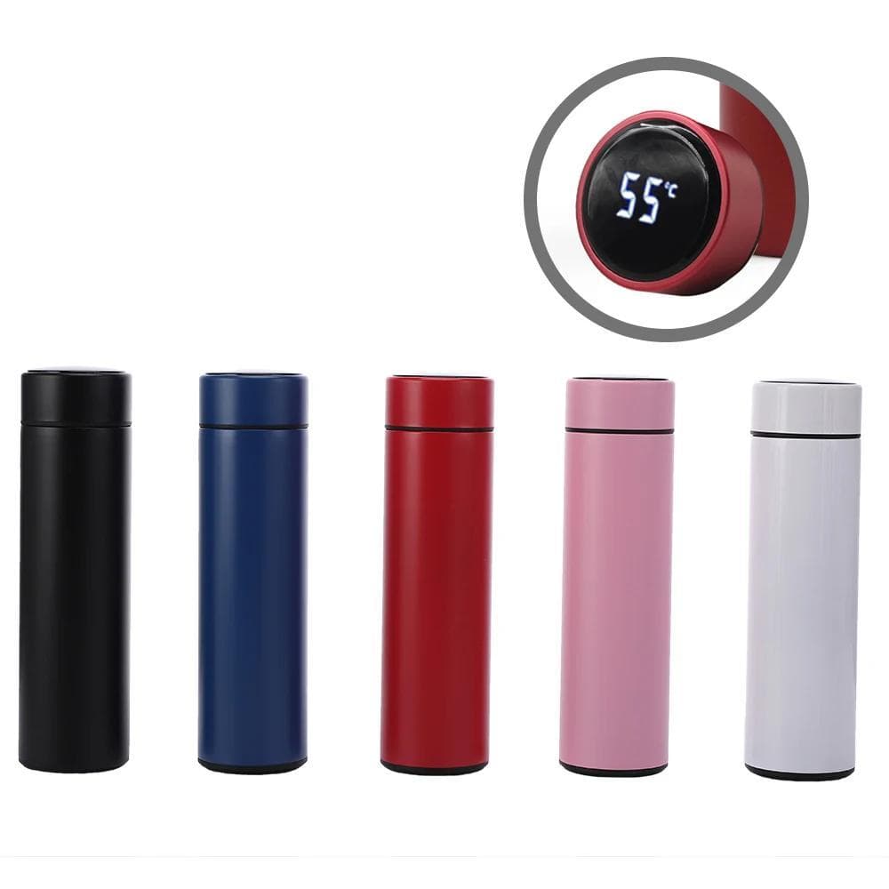 Garrafa Térmica 500ml com Termômetro Digital LED | Aço Inoxidável