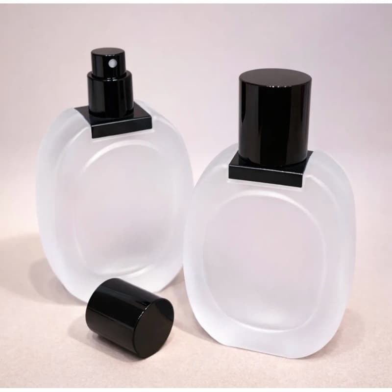 Frascos De Vidro Fosco 30ml Com Valvula Spray Aluminio Transparente