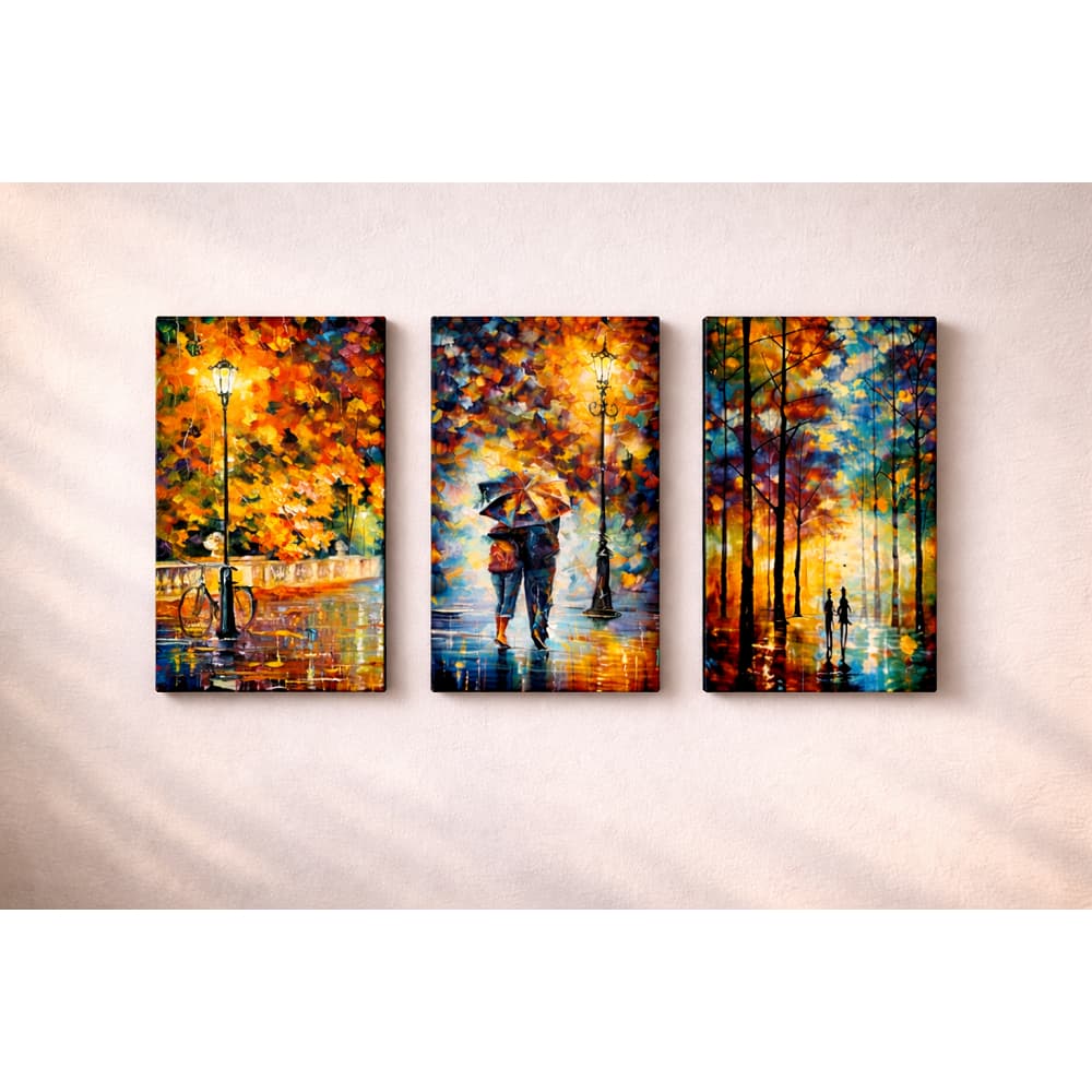 Kit 3 Quadros MDF Geométricos 20x28 Placas Decorativas Sala