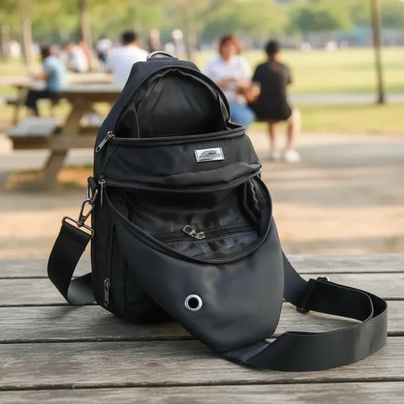Kit 2 Unidades Bolsa Transversal de Peito e Ombro Pochete Impermeável Tiracolo
