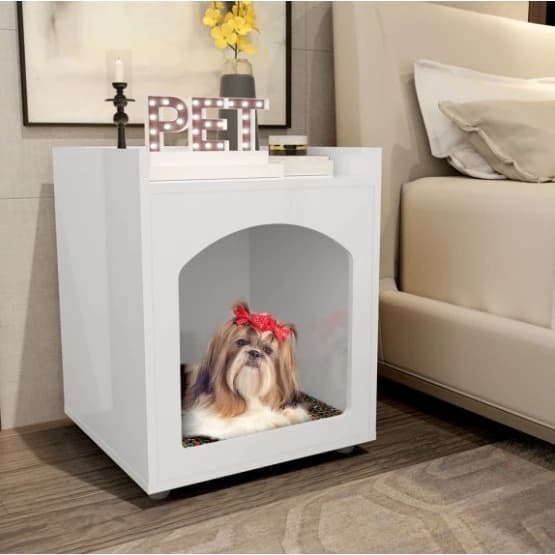 CRIADO MESA DE CABECEIRA CASINHA DE CACHORRO/GATO MODERNA VARIAS CORES