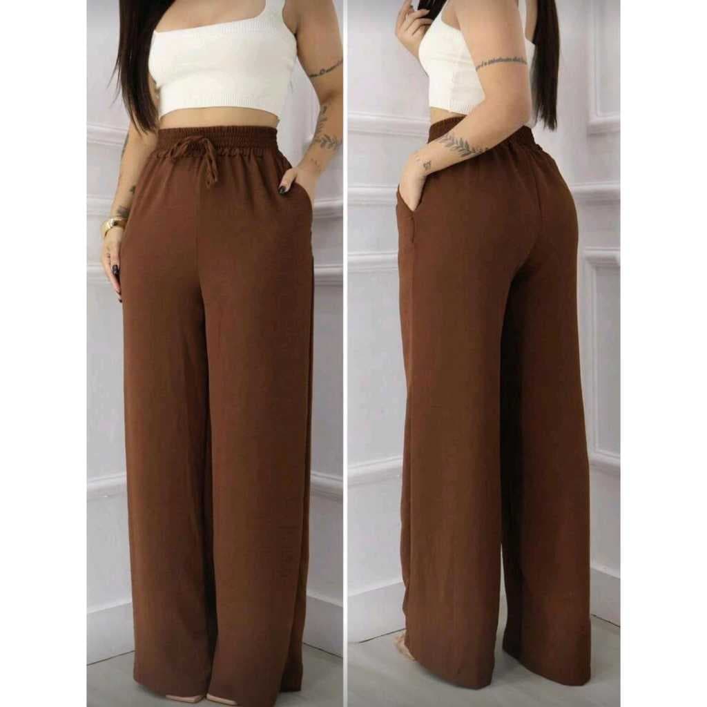 Calça Feminina Com Bolso Frente Moda Social