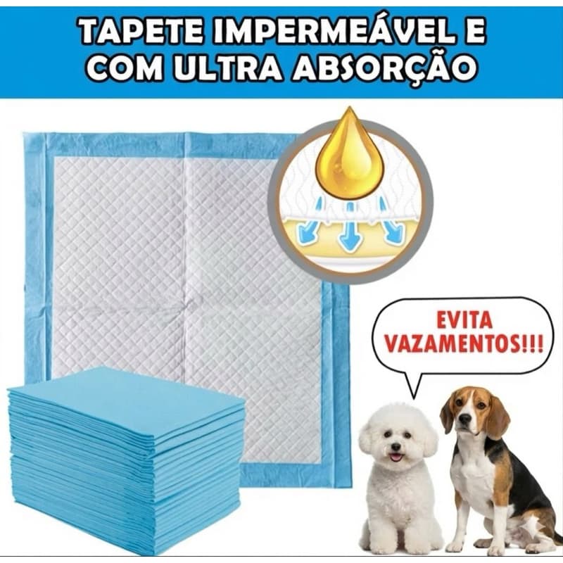 Tapete Higienico para cães  60x60 opção de 30 a 120 Unidades  Super Absorção