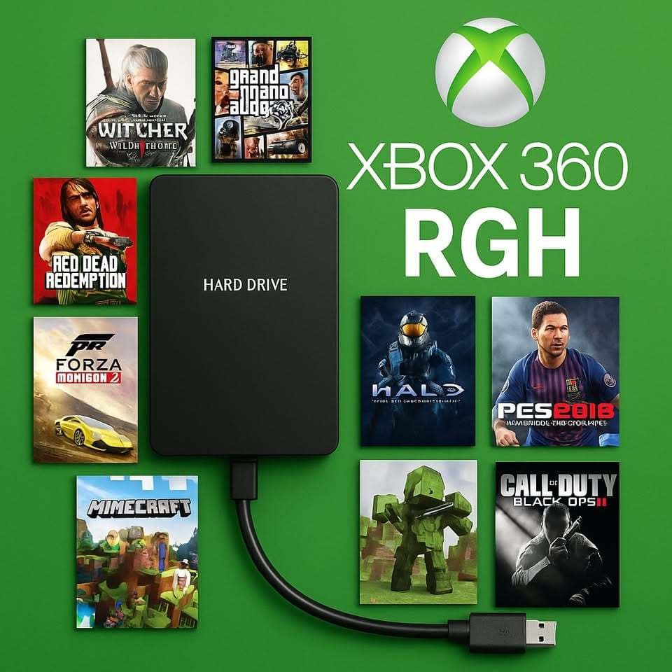 Hd 500g Xploit 160 jogos + 9000 Jogos retrô Para Xbox 360 Bloqueado ou desbloqueado