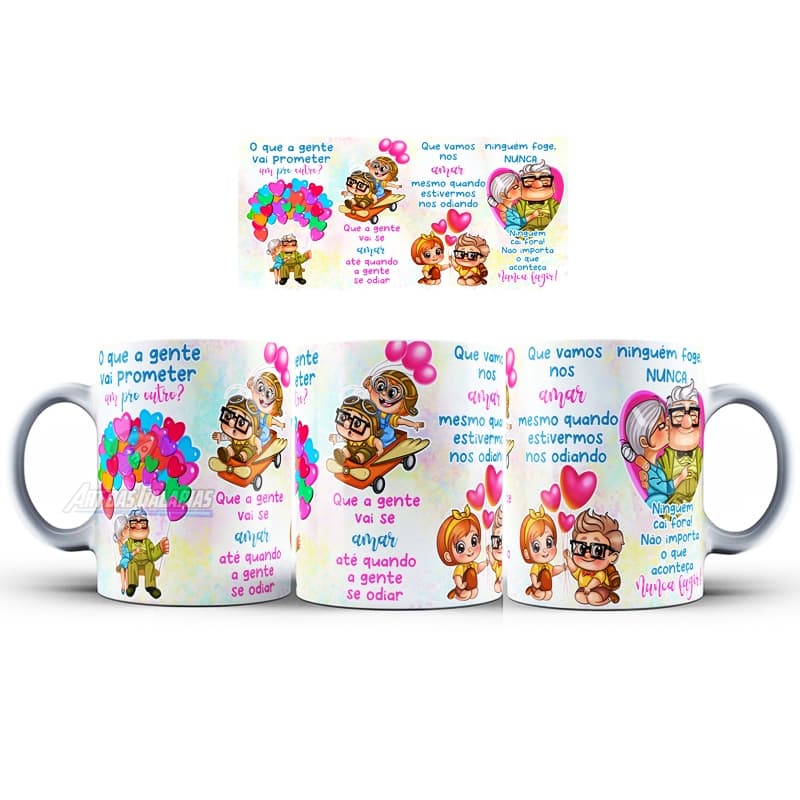 Caneca Up O que a gente vai prometer um para o outro Porcelana Casal Namorados