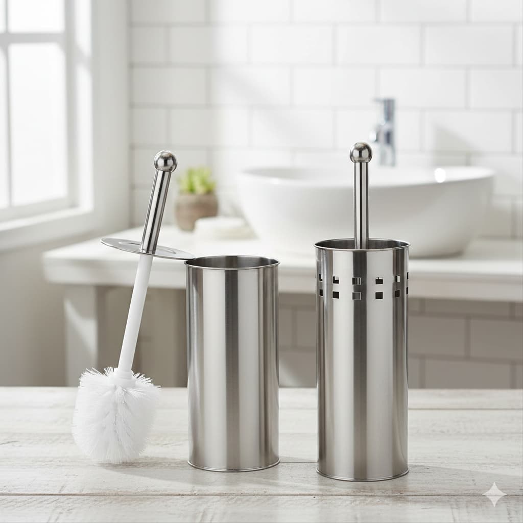 Escova Sanitária Inox Furada c/ Base Antiderrapante – Antiferrugem