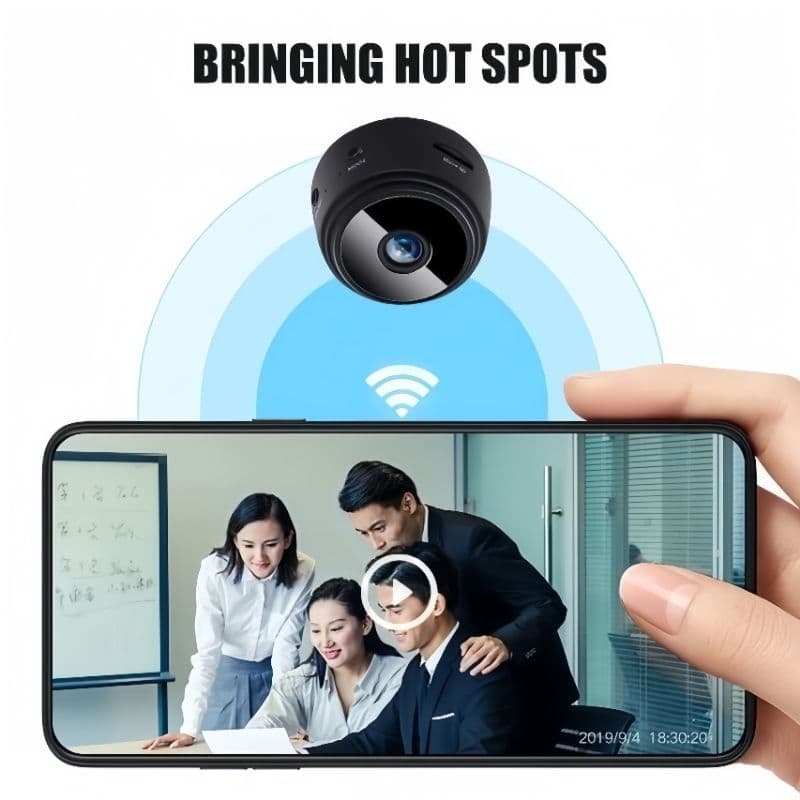 Mini Câmera Espiã A9 Wifi Com Sensor E Visão Noturna Preto