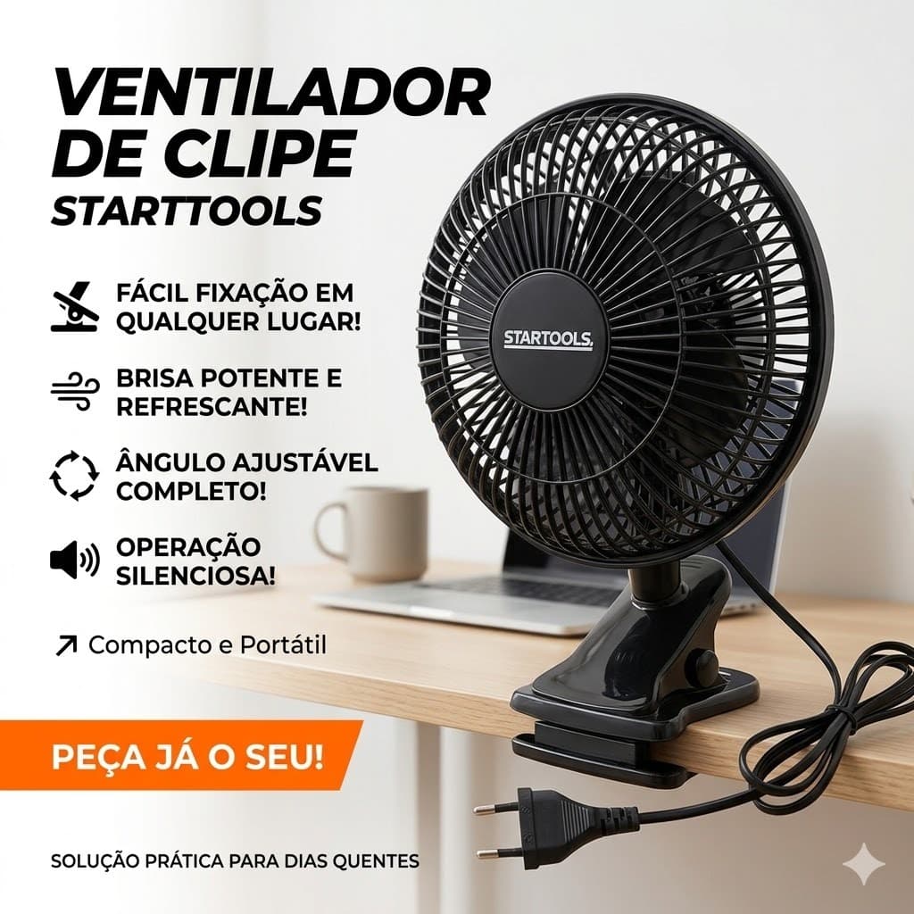 Ventilador Portatil De Mesa 220V Com Oscilacao Potente E Compacto Sortido