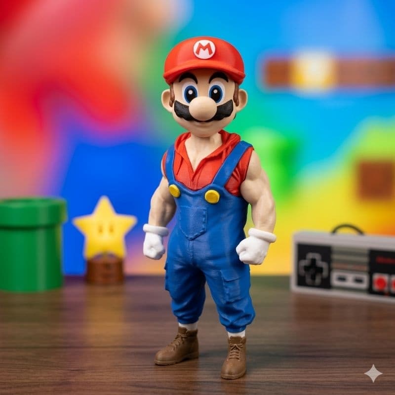Action figure Super Mario forte - colecionável exclusivo