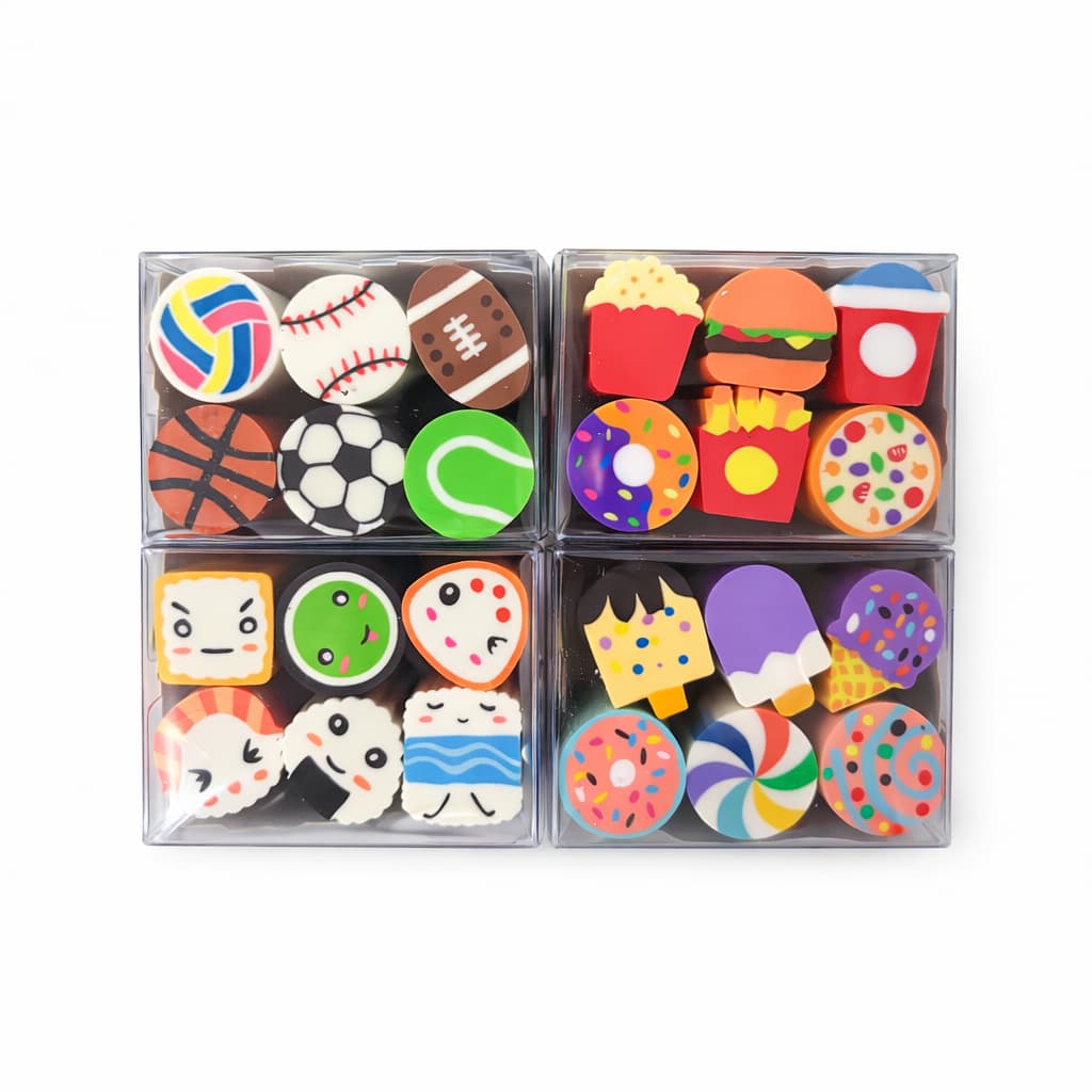Kit Borrachas Divertidas Escolar Borracha Decorativa Material Escolar