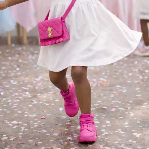 Kit bolsinha e bota infantil feminina | PROMOÇÃO outono inverno | PINK, PRETO E ROSA BB | ENVIO IMEDIATO| Tam.26 a 33