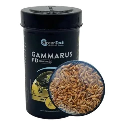 Ração Oceantech Gammarus FD (11g, 28g, 56g, 112g) p/ Tartarugas camarão desidratado