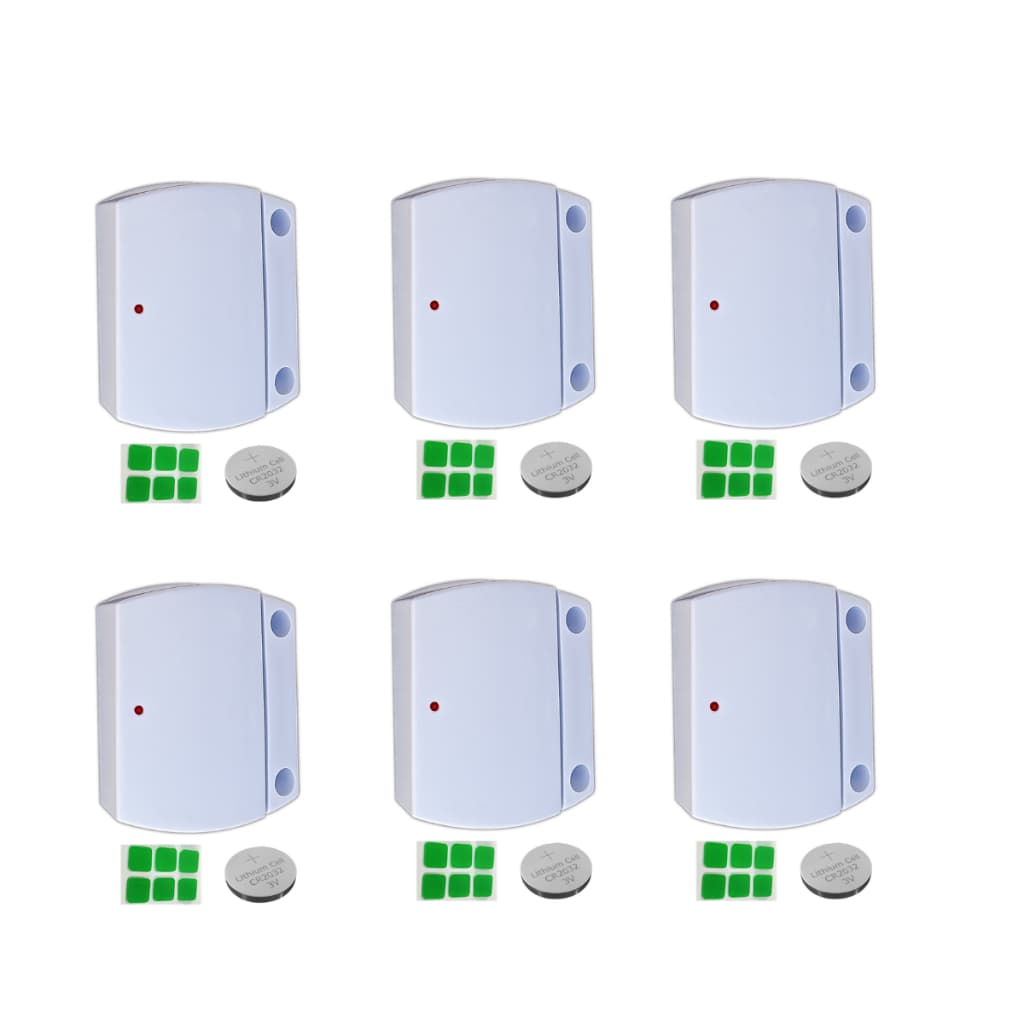 Kit 6 Sensores Magnéticos sem fio Intruder para Porta e Janelas