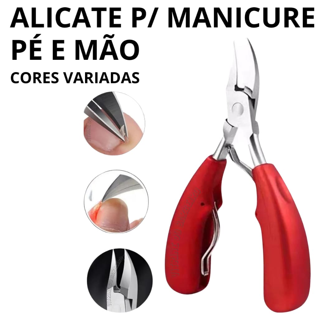 Alicate Cortador De Unha Curvo Profissional P/ Unhas Pé Mão!