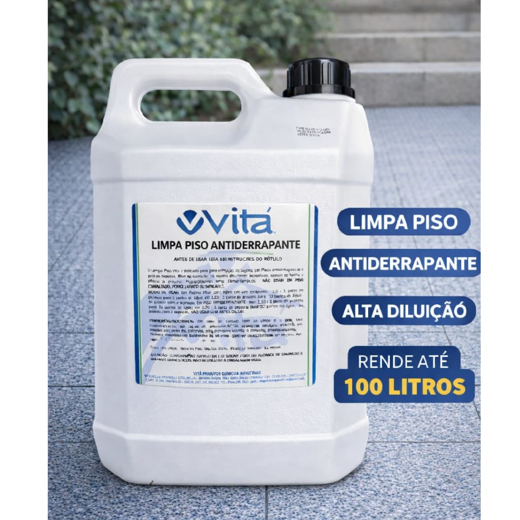 Limpa Piso Antiderrapante Concentrado Rende Até 100L Limpeza Pesada