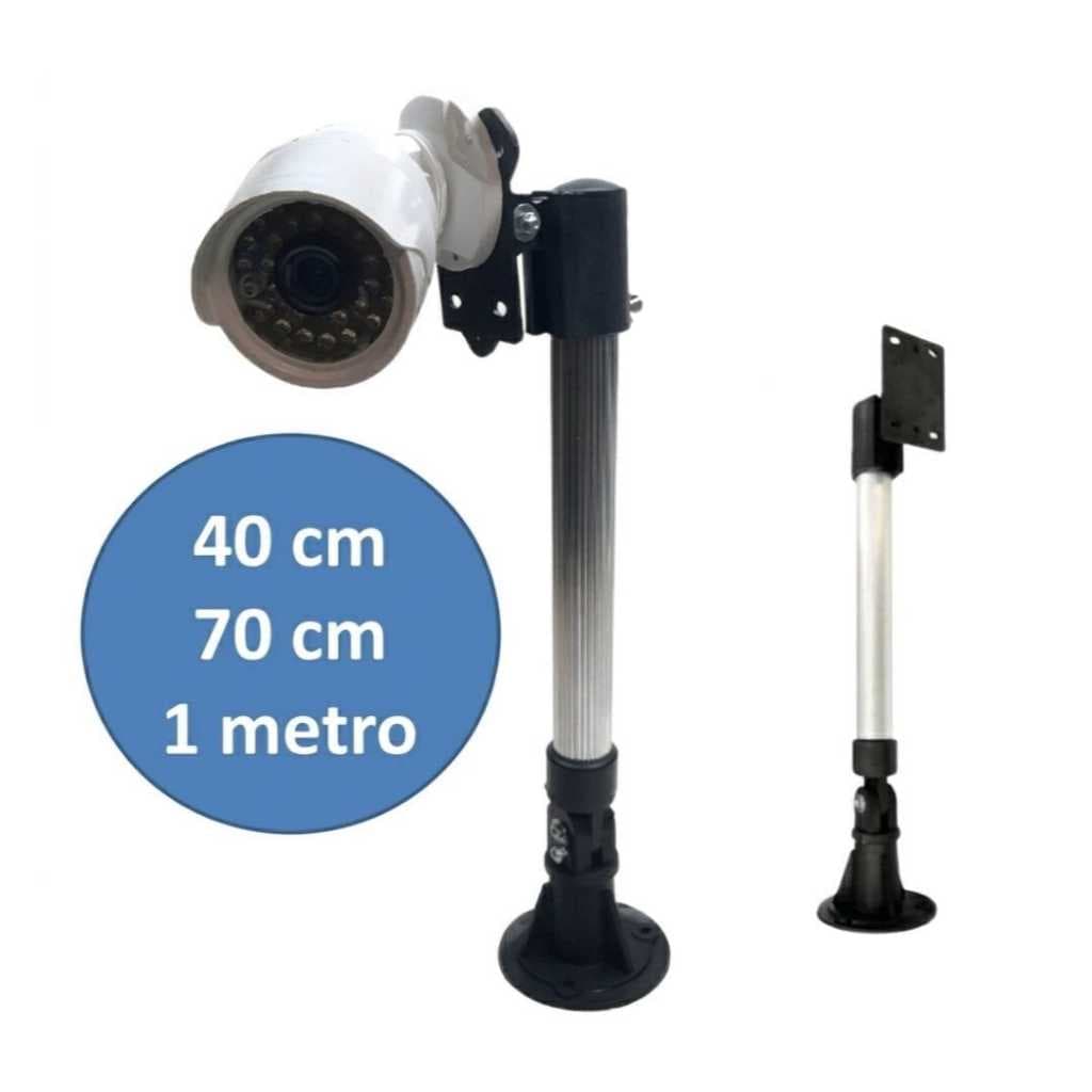 Suporte Prolongador P/ Sensor e Câmeras de Segurança de Alumínio 40 CM 70CM 1 Metro | Suporte CFTV