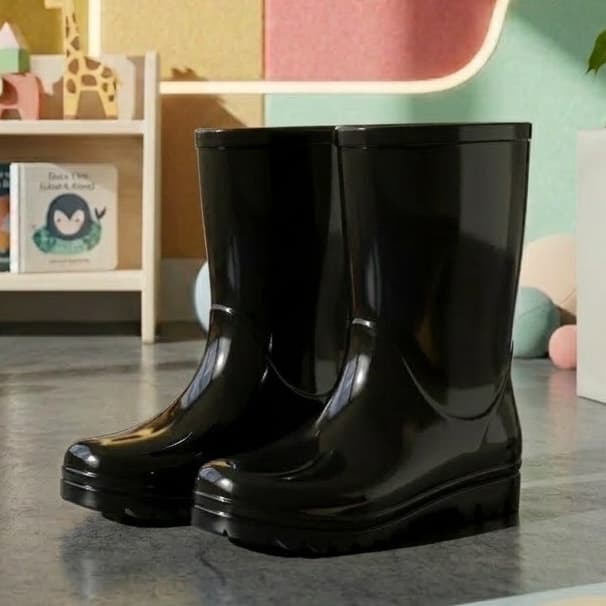 Galocha Infantil Cano Alto Bota de Chuva Meninos e Meninas Confortável